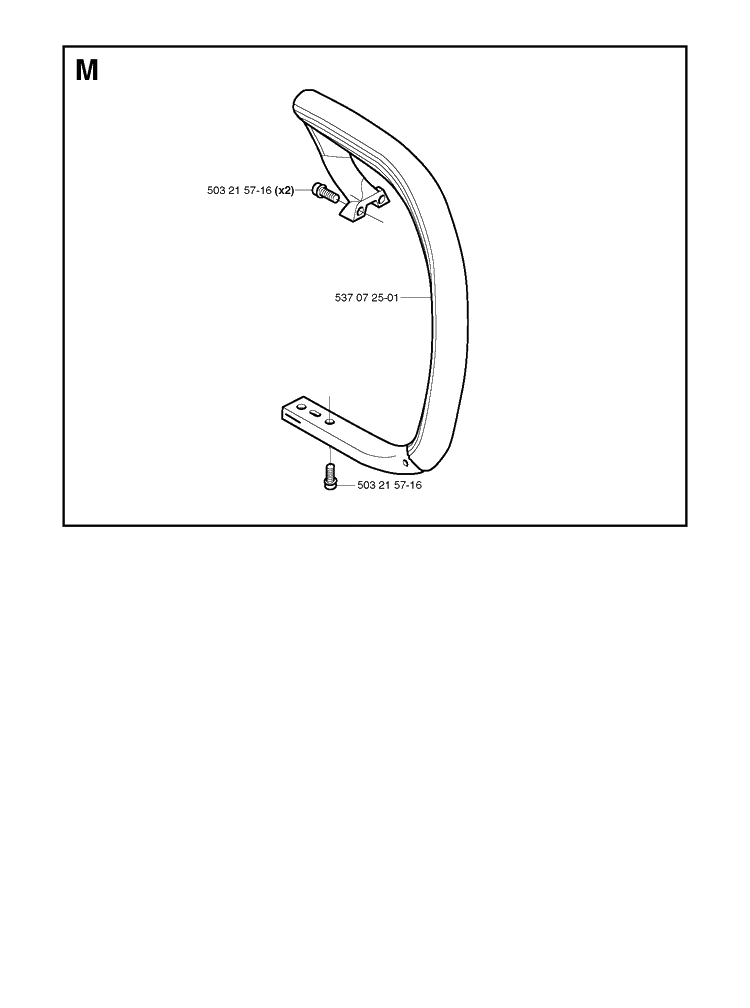 Handle Diagram and Parts List for 336 20051000001-20063600000 Husqvarna Chainsaw