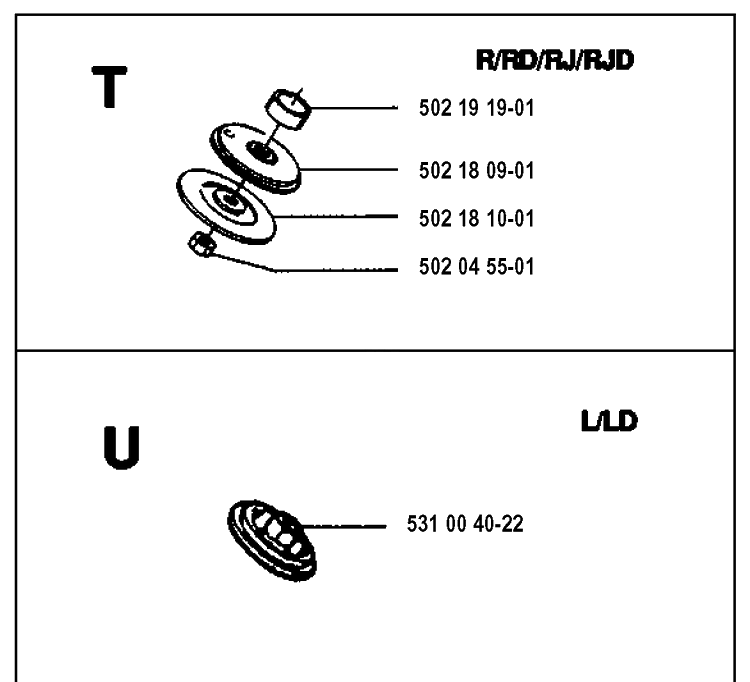 Bevel Gear Diagram and Parts List for 132LD 19931400001-19931800000 Husqvarna Edger