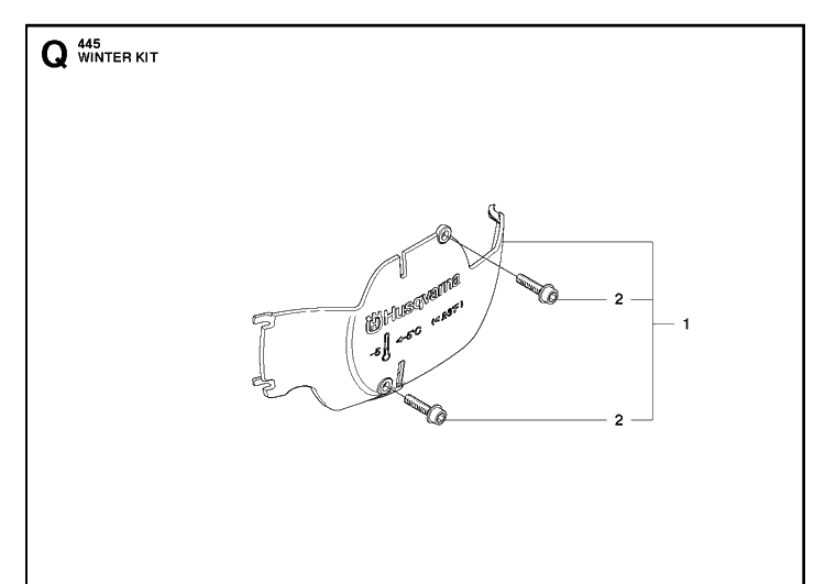 Winter Kit Diagram and Parts List for 445 2011-07 Husqvarna Chainsaw