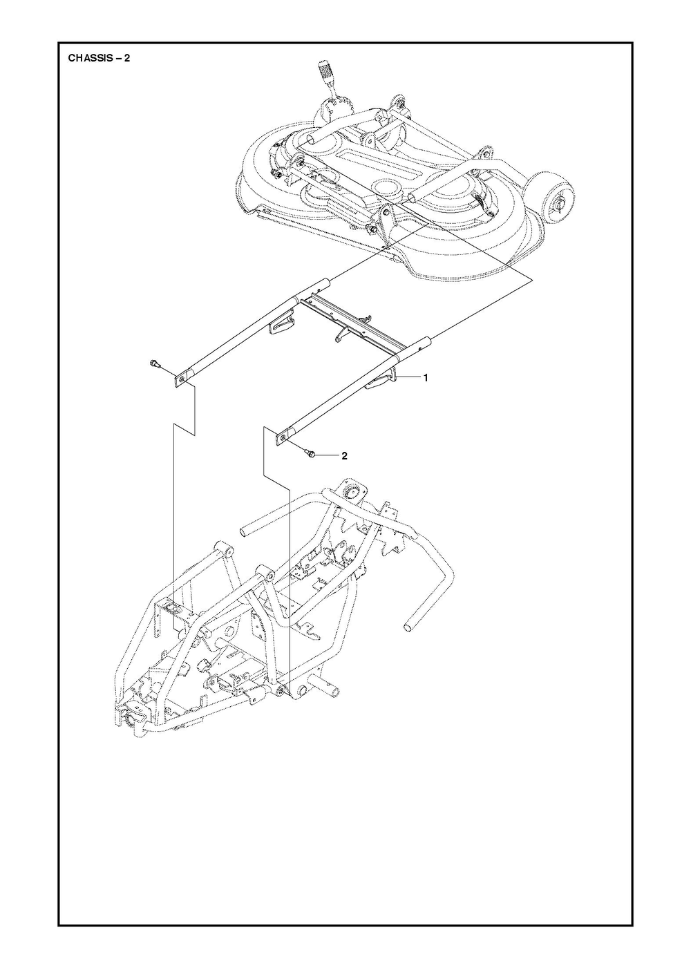 Chassis Rear Diagram and Parts List for R112C52014-2021  Husqvarna Lawn Tractor