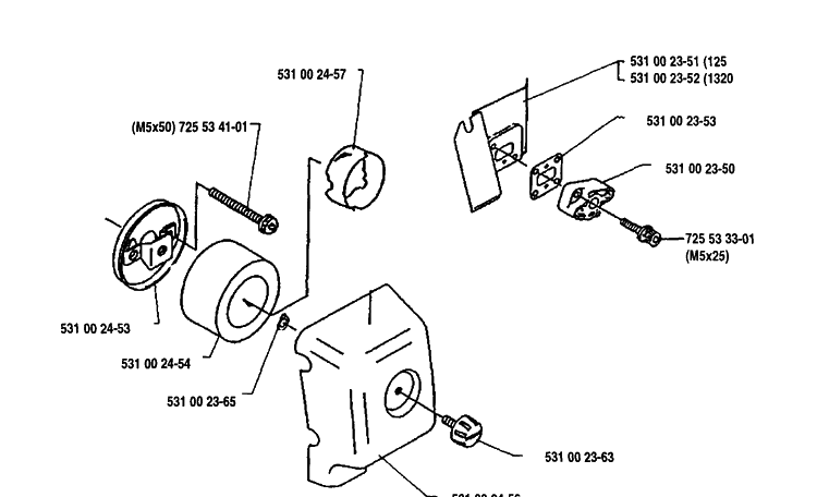 Air Filter Diagram and Parts List for 132RB 1991-11 Husqvarna Brush Cutter