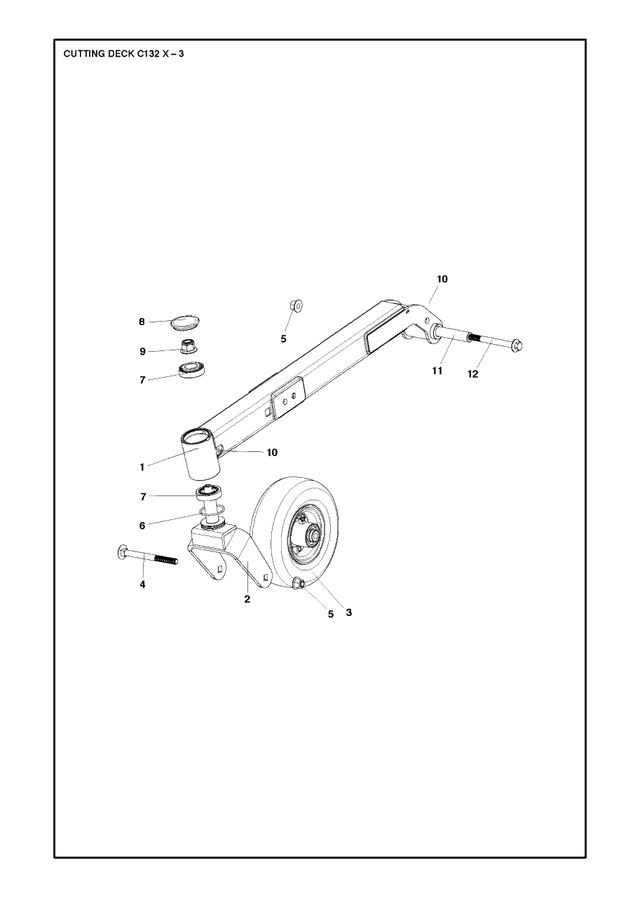 52-Inch/132cm Cutting Deck 6 Diagram and Parts List for C132X (967294001)(2019-09) Husqvarna Lawn Tractor Accessories