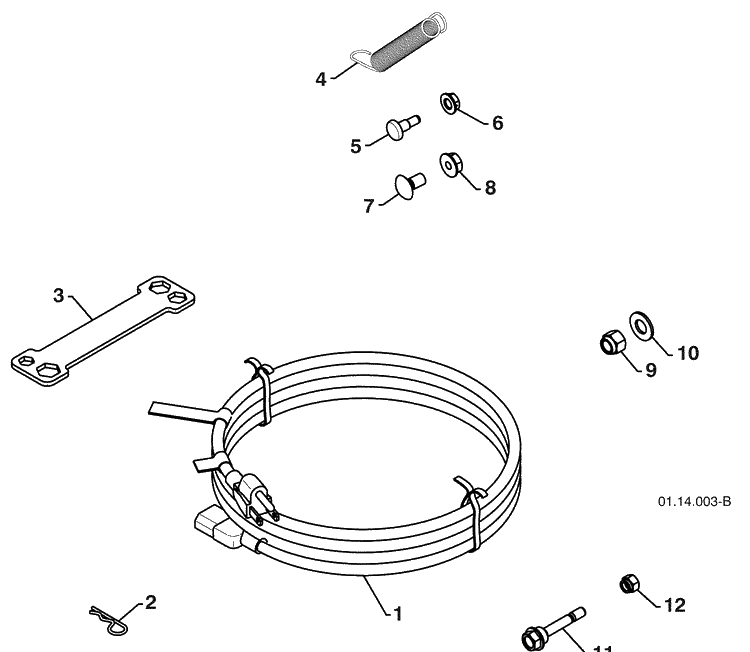 Spare Parts 1 Diagram and Parts List for 15530SBXLS (96193004001)(2009-06) Husqvarna Snow Blower
