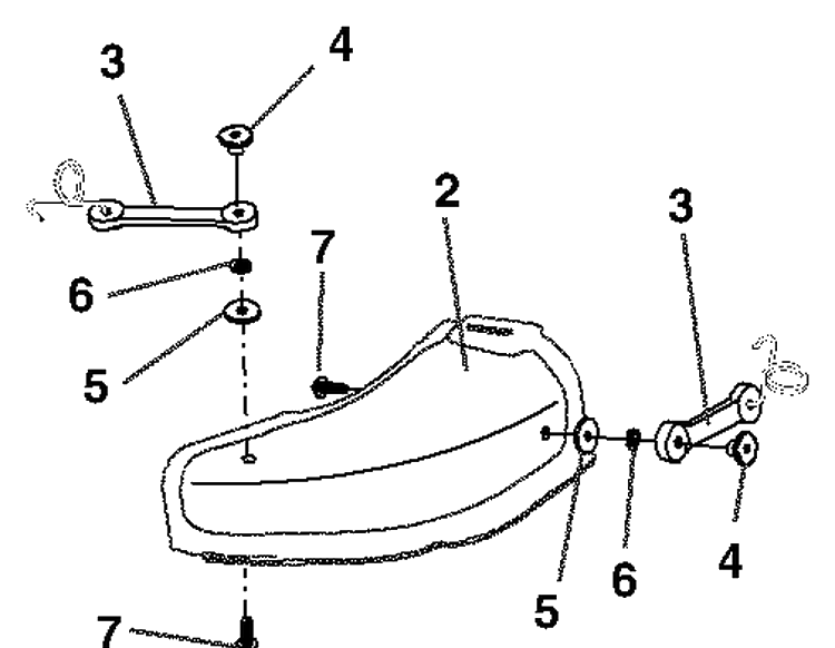 54 Inch Mower Mulch Cover Diagram and Parts List for MP-54A 2004-02 Husqvarna Lawn Tractor Accessories