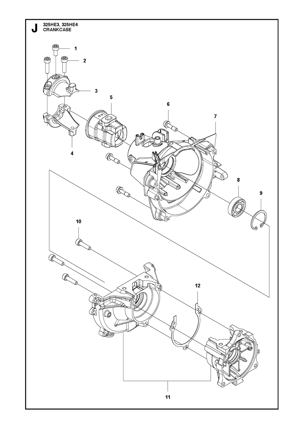 Starter Diagram and Parts List for 325HE3 (966787601)(20150100001-current) Husqvarna Hedge Trimmer