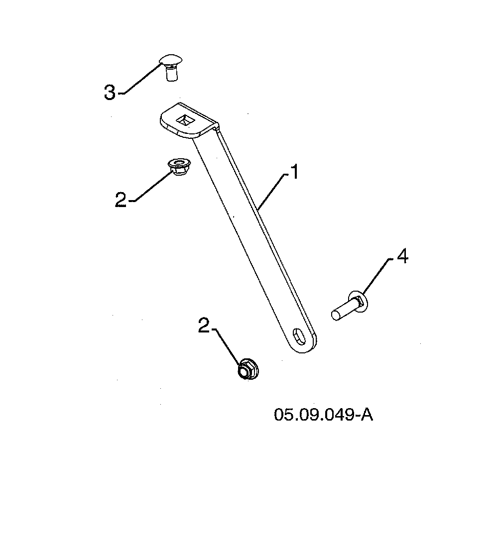 Gearbox support Diagram and Parts List for 96193009705  Husqvarna Snow Blower