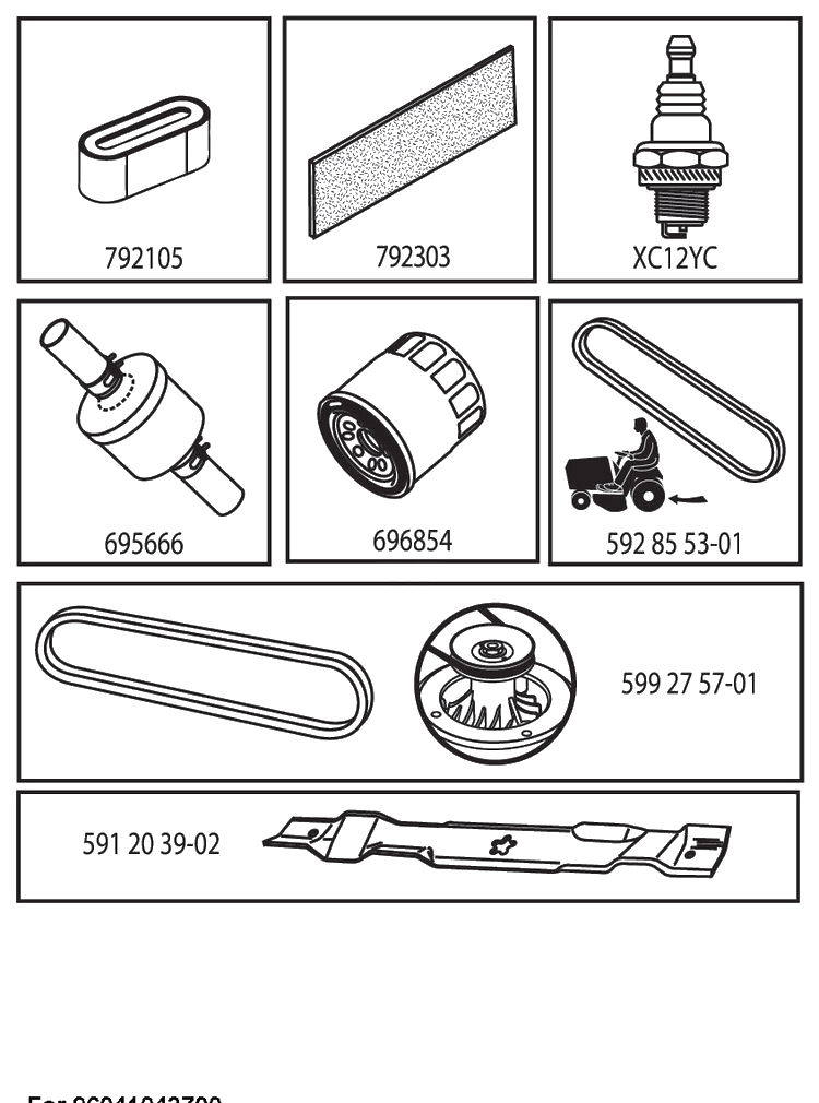 Frequently Used Parts 2 Diagram and Parts List for TS348XD  Husqvarna Lawn Tractor