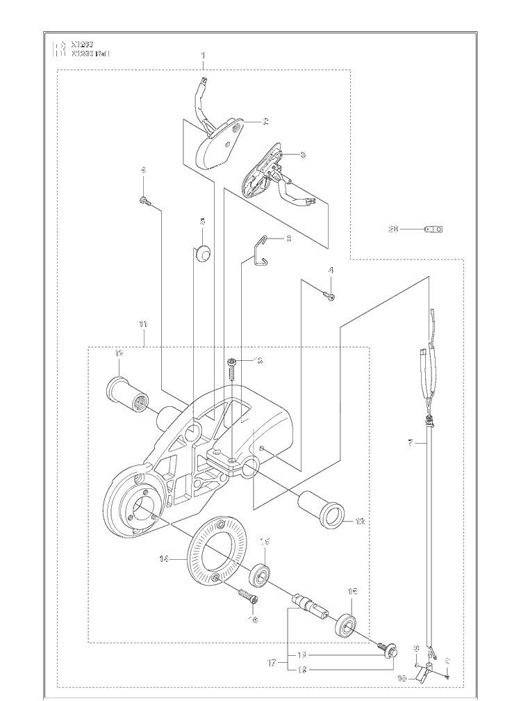 Housing Diagram and Parts List for K1260 (K1260 Rail)(2010-10) Husqvarna Table Saw Accessories