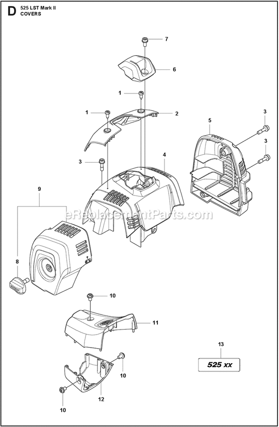 Covers Diagram and Parts List for 525LSTMARKII  Husqvarna Trimmer