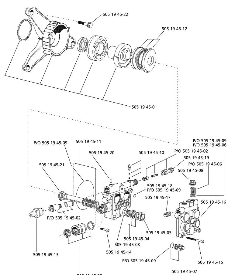 Pumps Diagram and Parts List for 5525PW (966872001)(2008-02) Husqvarna Pressure Washer