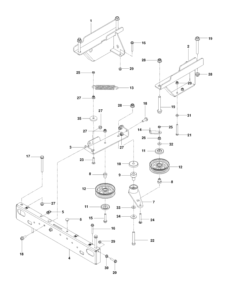 Hydraulic Pump- Motor 1 Diagram and Parts List for P-ZT48CA (966663802)(2012-08) Husqvarna Lawn Mower