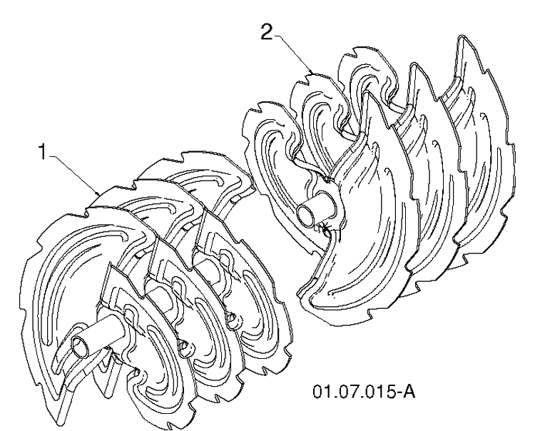 Auger Housing And Impeller 4 Diagram and Parts List for 1830HV (96193007304)(2012-06) Husqvarna Snow Blower