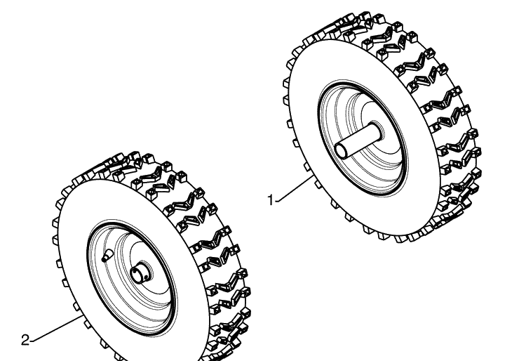 Wheels Diagram and Parts List for 1830SB (96193005000)(2009-08) Husqvarna Snow Blower