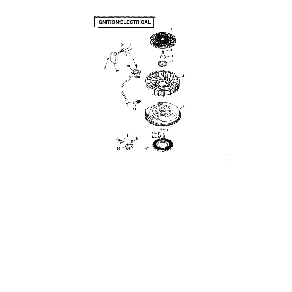Engine >> Ignition/Electrical Diagram and Parts List for YTS4500  Husqvarna Lawn Tractor