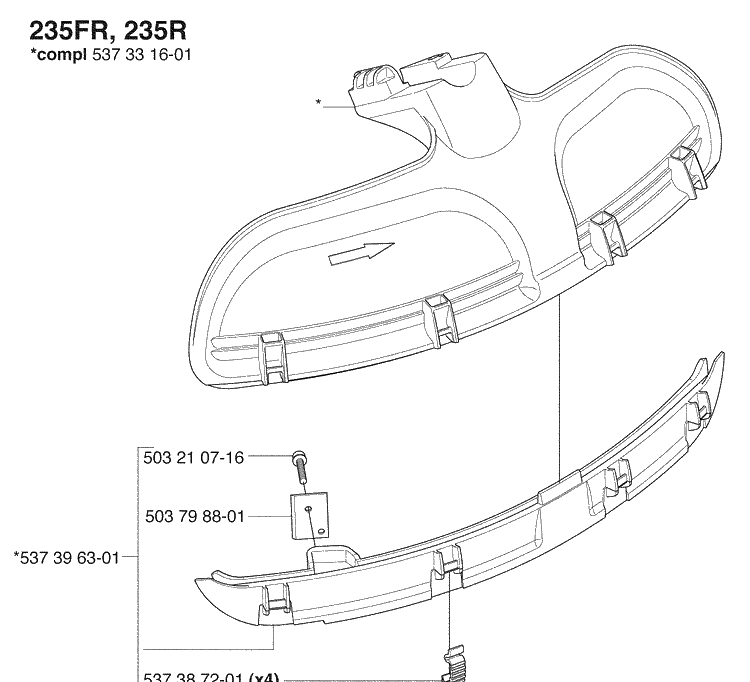 Accessoires 2 Diagram and Parts List for 235FR 2009-06 Husqvarna Brush Cutter