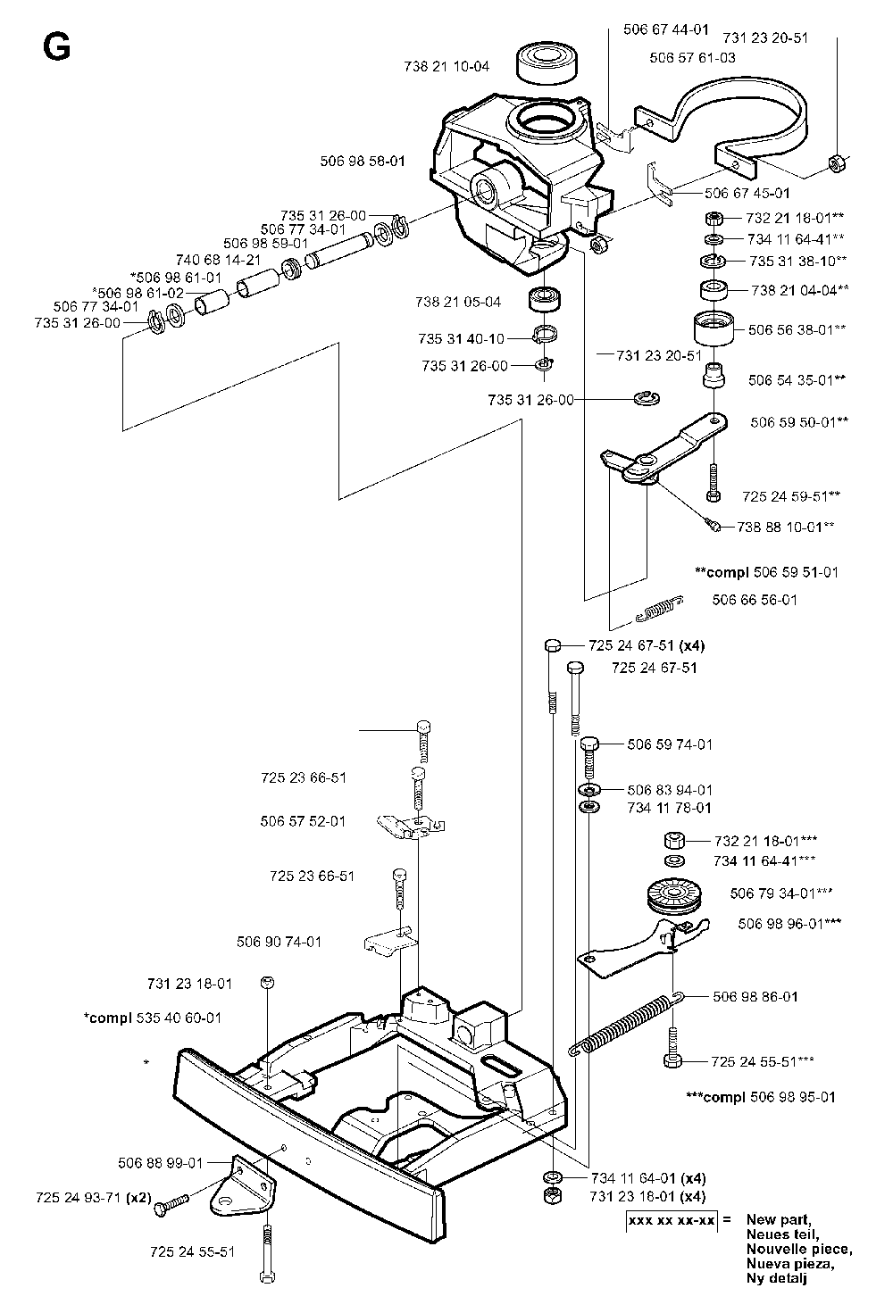 Steering Column Diagram and Parts List for RIDER11BIOCLIP (953519901)(2004-01) Husqvarna Lawn Tractor