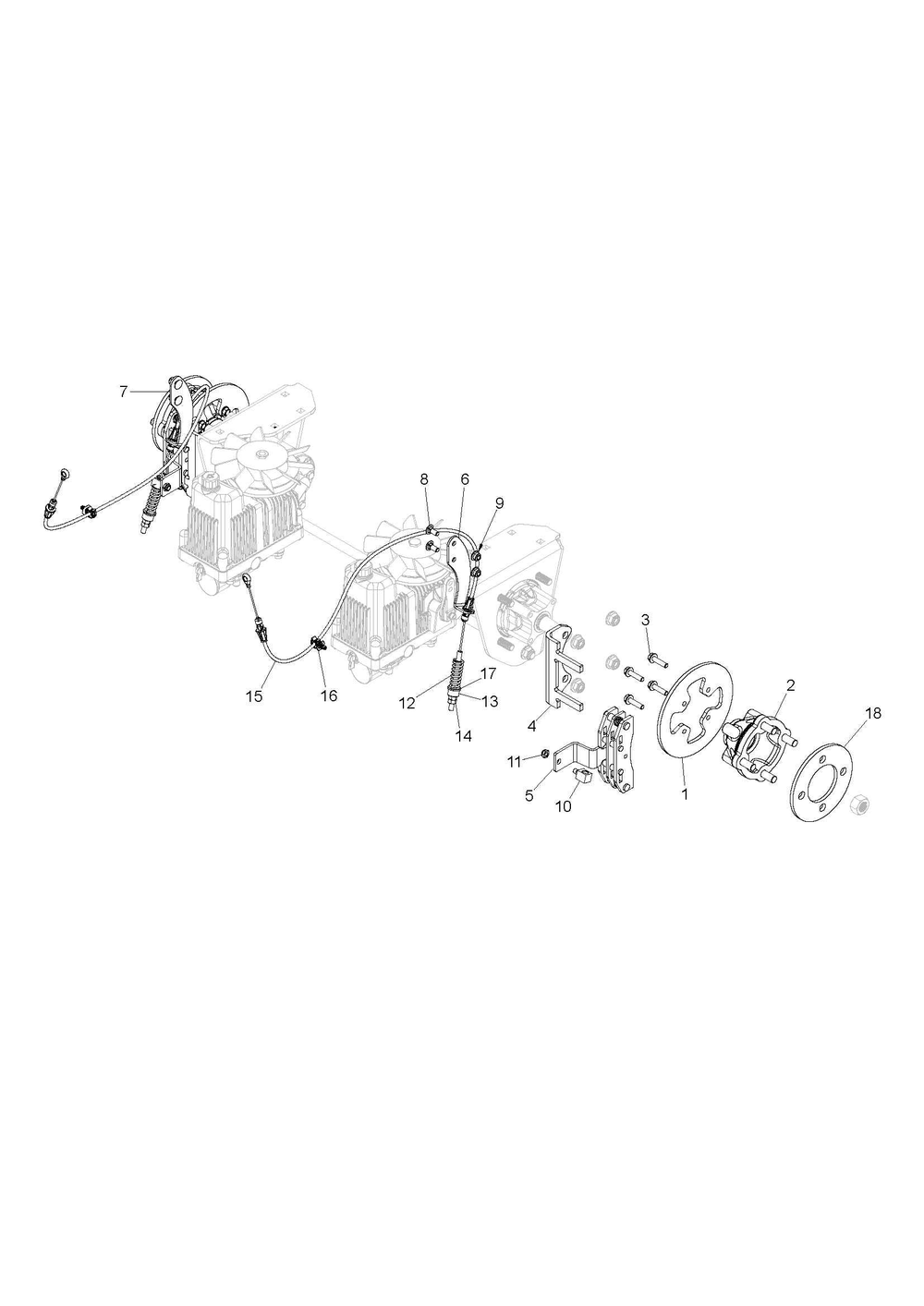 Brake Diagram and Parts List for Z460XS (970497202-00)(2020-10) Husqvarna Lawn Tractor