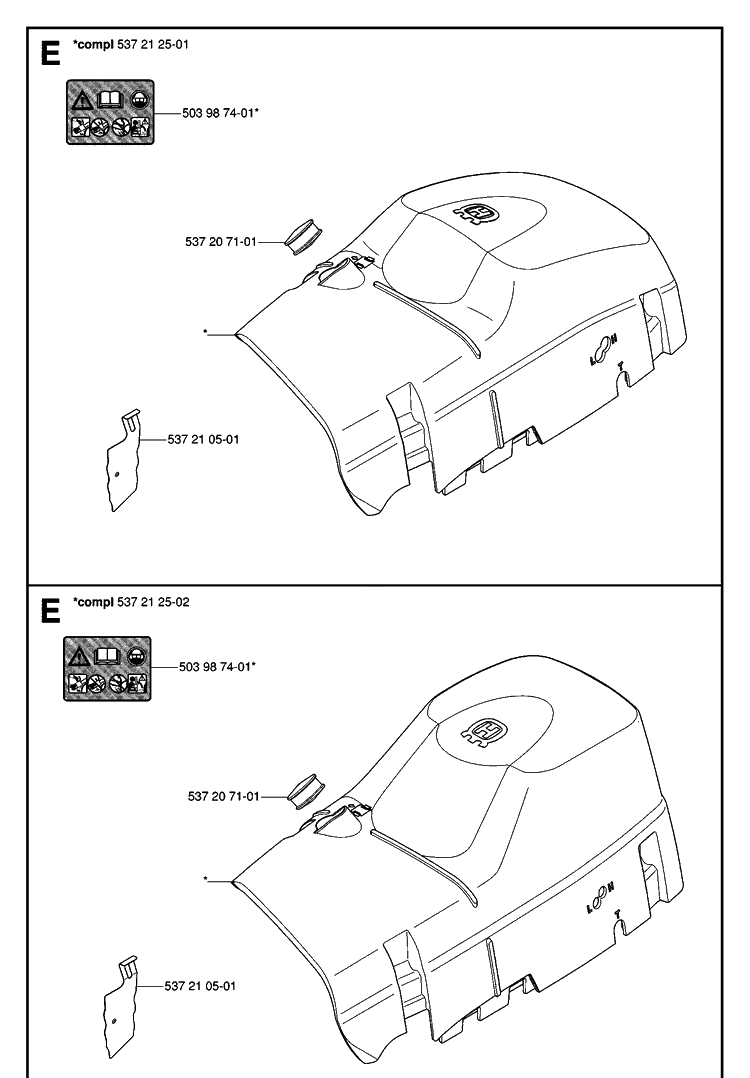 Cylinder Cover Diagram and Parts List for 575XP 20070100001-Current Husqvarna Chainsaw