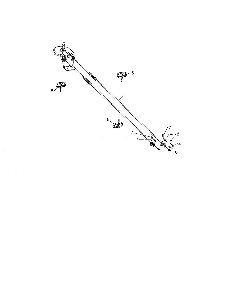 Cable rotator Diagram and Parts List for ST224-96193009602  Husqvarna Snow Blower