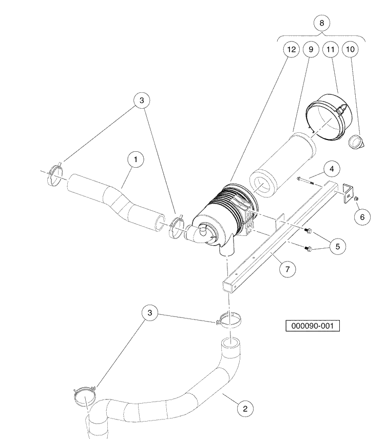 Intake Duct And Air Box Assembly - Honda Gasoline Vehicles Diagram and Parts List for HUV4420G 2006-11 Husqvarna Lawn Tractor