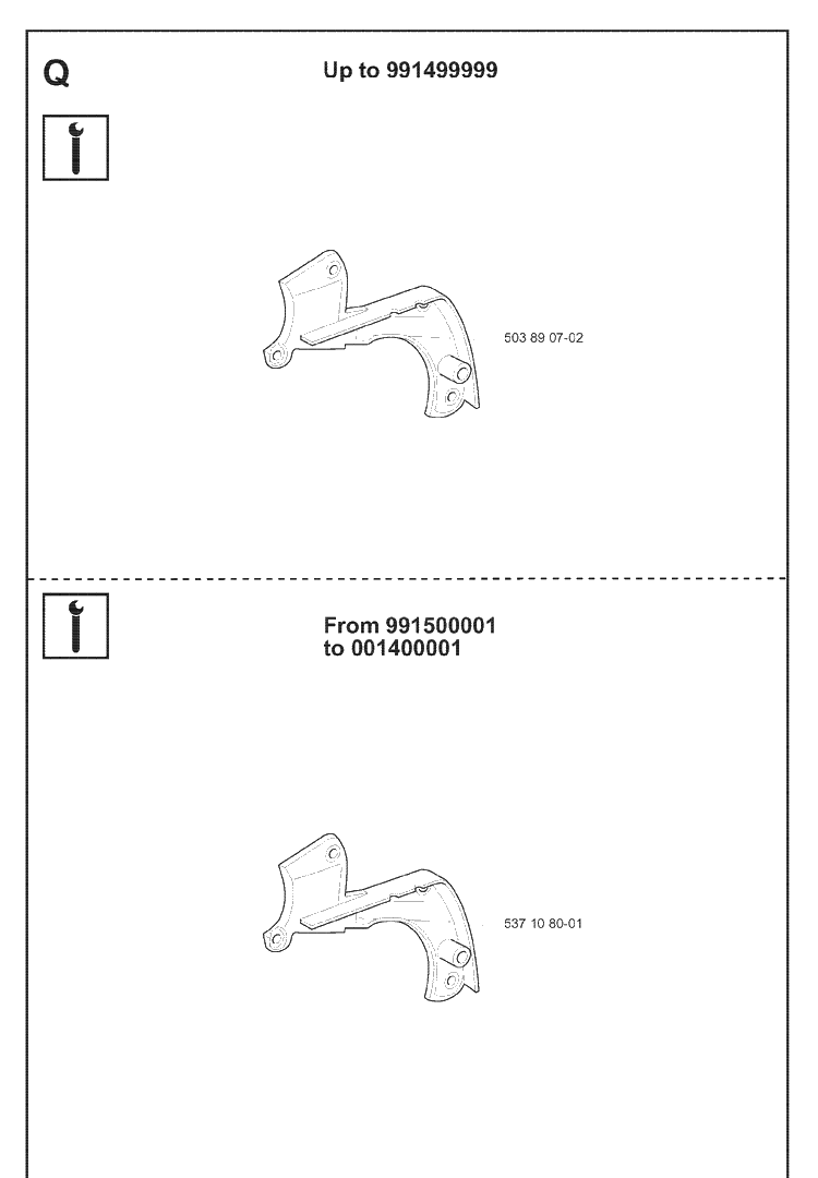 Service Updates Diagram and Parts List for 345 20070100001-Current Husqvarna Chainsaw
