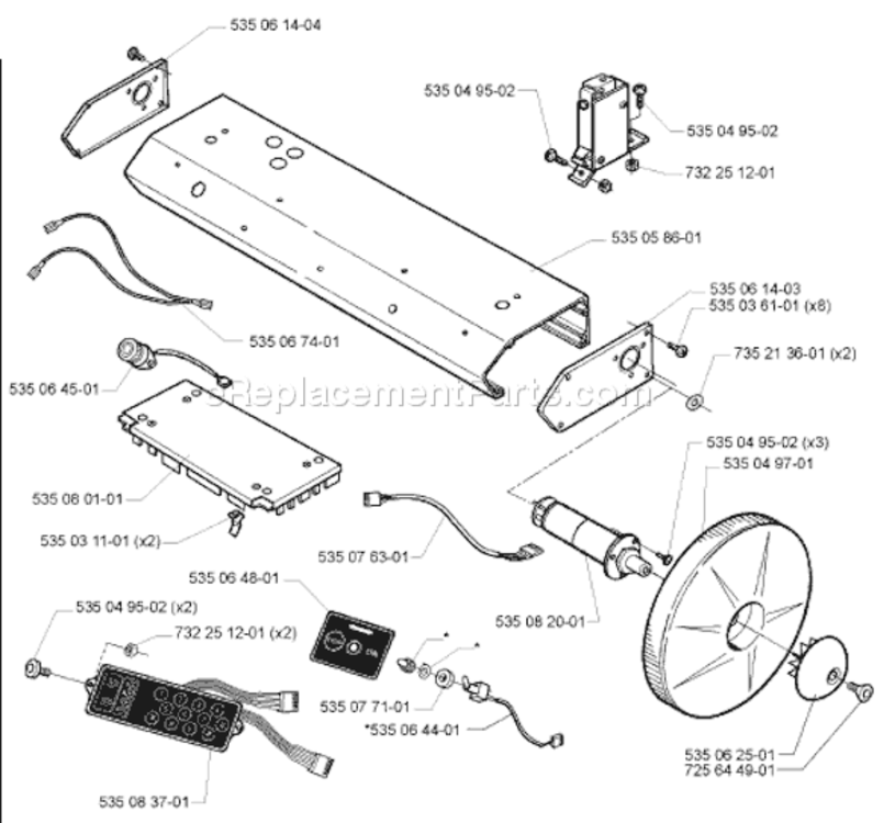 Page D Diagram and Parts List for AUTO 1999-02 Husqvarna Lawn Mower