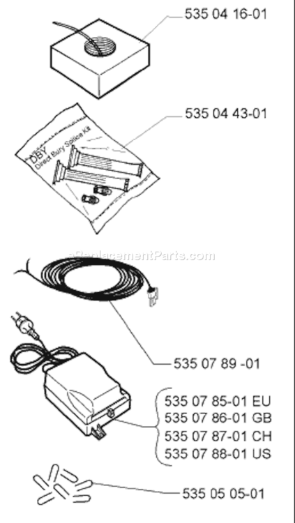 Page G Diagram and Parts List for AUTO 1999-02 Husqvarna Lawn Mower