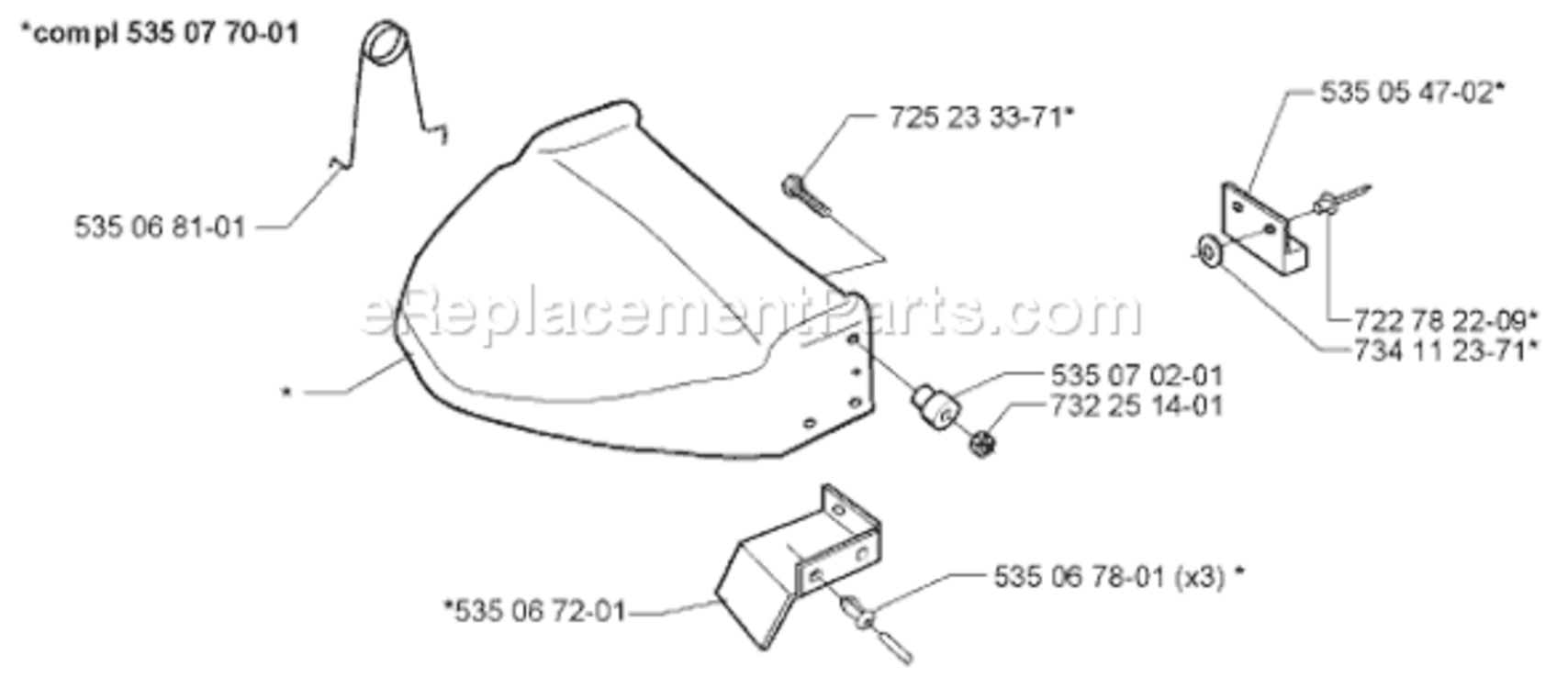 Page H Diagram and Parts List for AUTO 1999-02 Husqvarna Lawn Mower