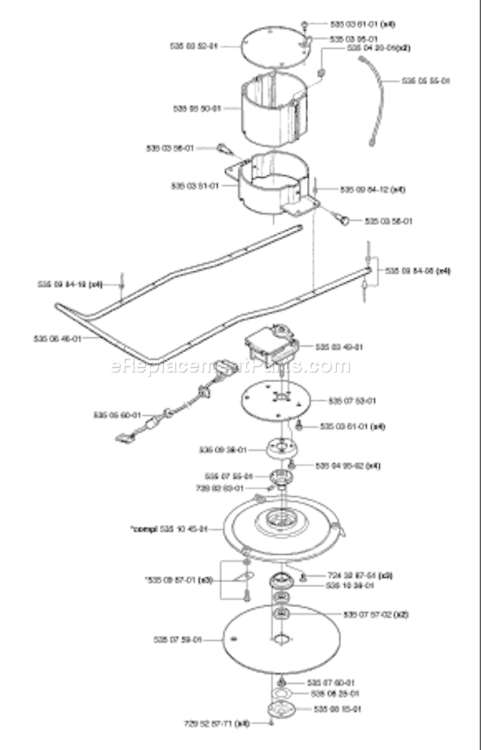 Page J Diagram and Parts List for AUTO 2003-01 Husqvarna Lawn Mower