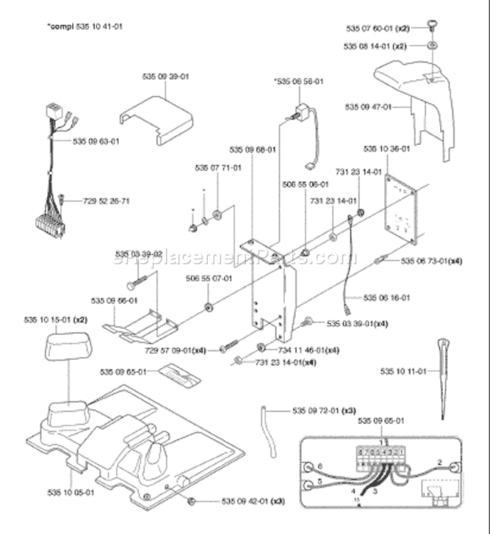 Page C Diagram and Parts List for AUTO 2003-01 Husqvarna Lawn Mower