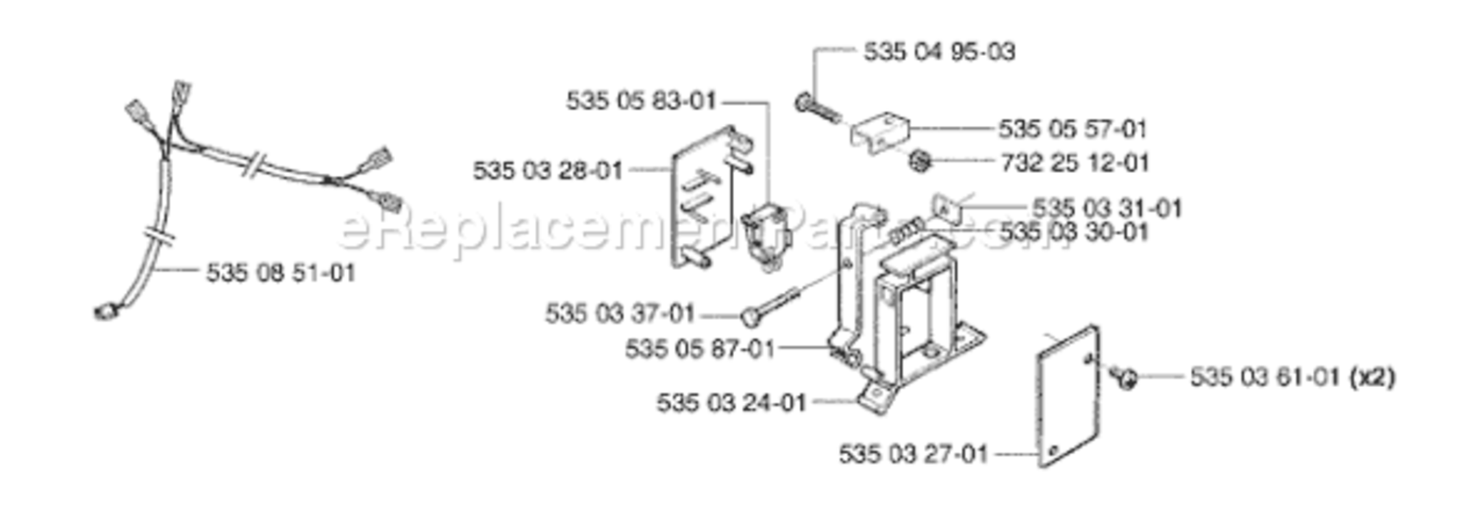 Page D Diagram and Parts List for AUTO 2003-01 Husqvarna Lawn Mower