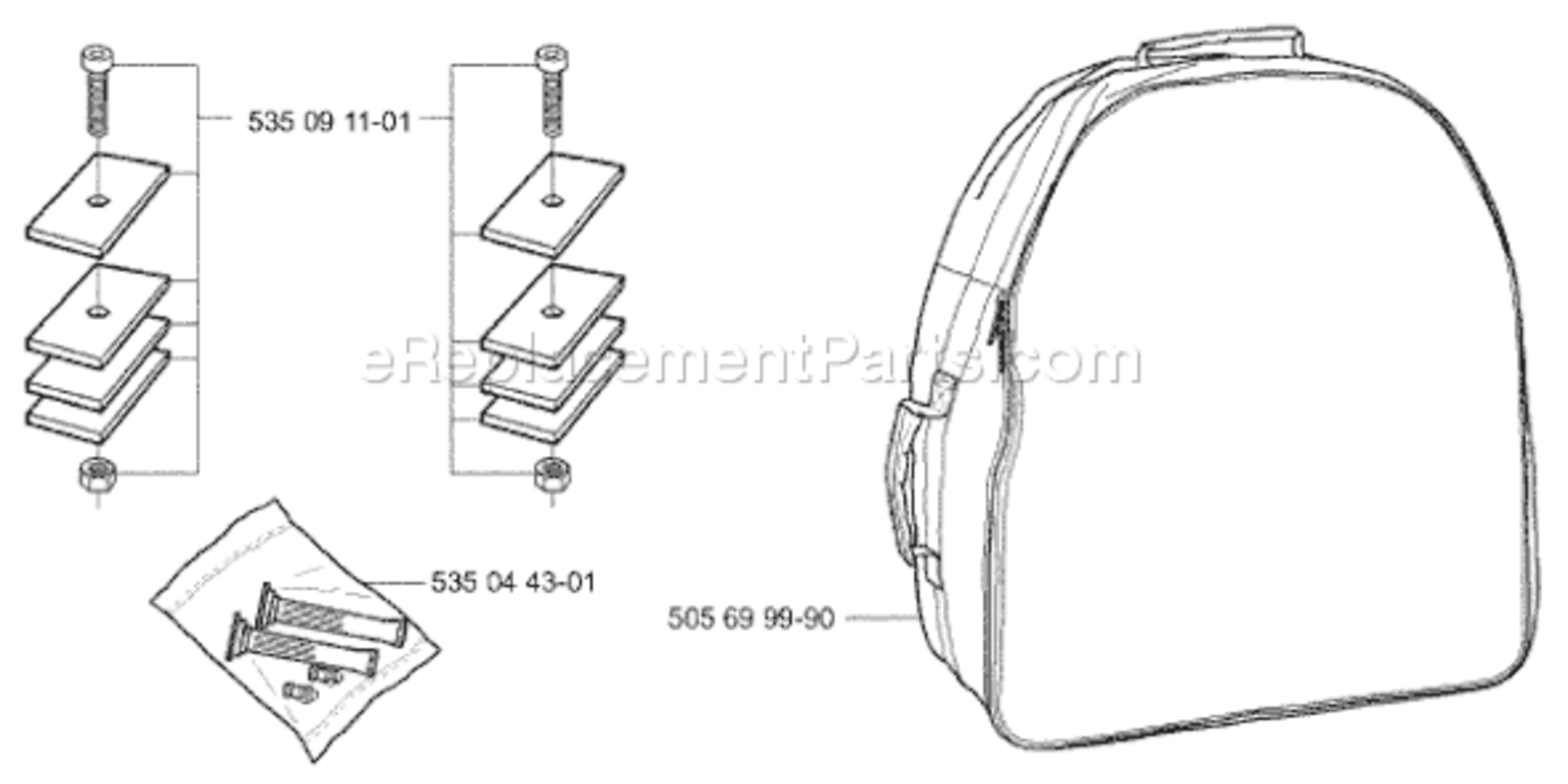 Page L Diagram and Parts List for AUTO 953528302 2003-04 Husqvarna Lawn Mower