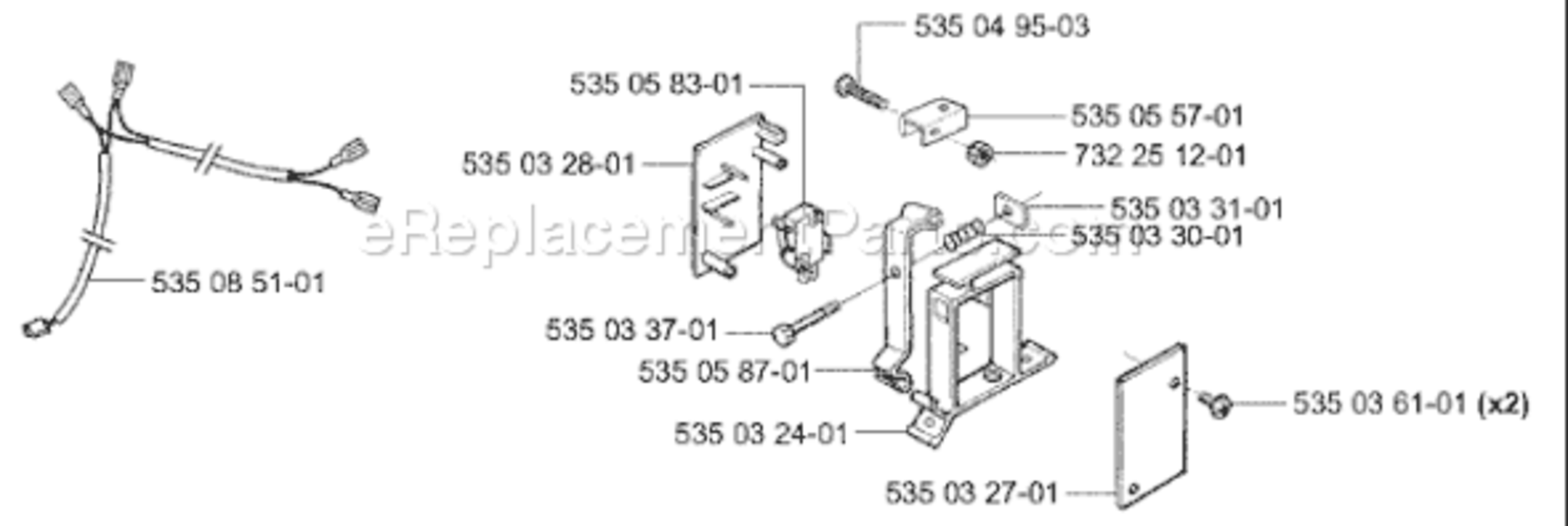Page D Diagram and Parts List for AUTO 953528302 2003-04 Husqvarna Lawn Mower