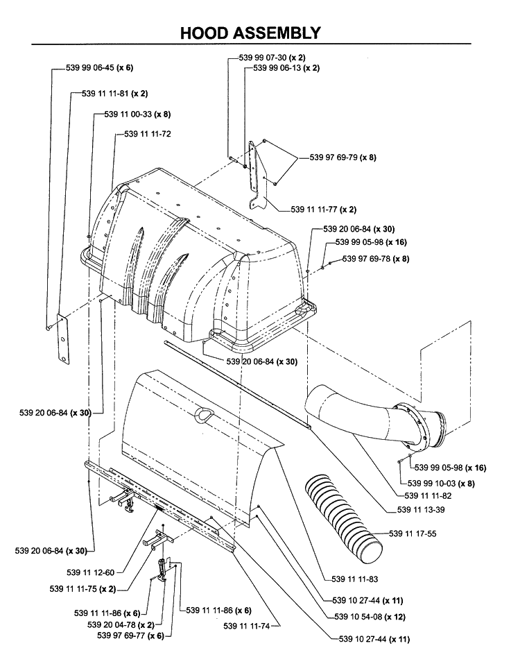 Repair Parts 7 Diagram and Parts List for 111750 2005-03 Husqvarna Lawn Tractor Accessories