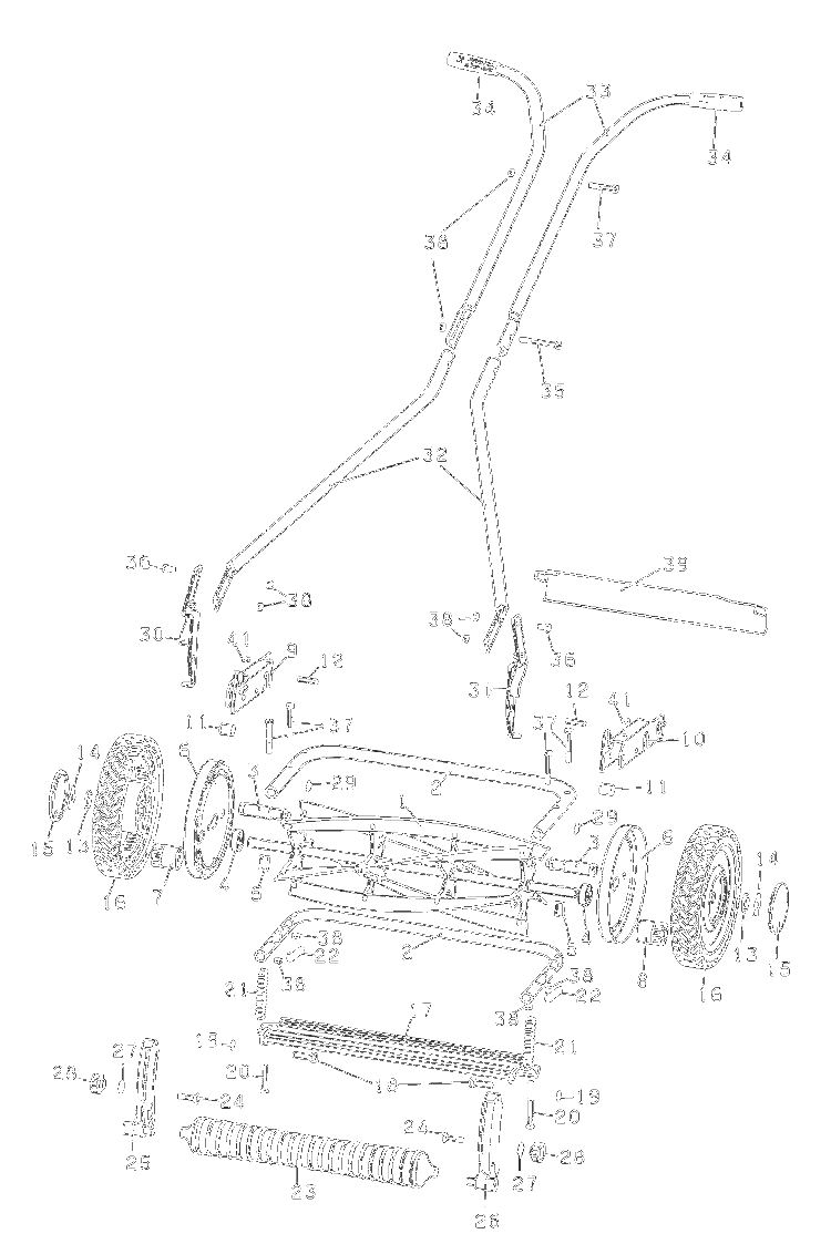 64 Novocut Reel Mower (1999-01) Diagram and Parts List for 64NOVOCUTREEL 1999-01 Husqvarna Lawn Mower
