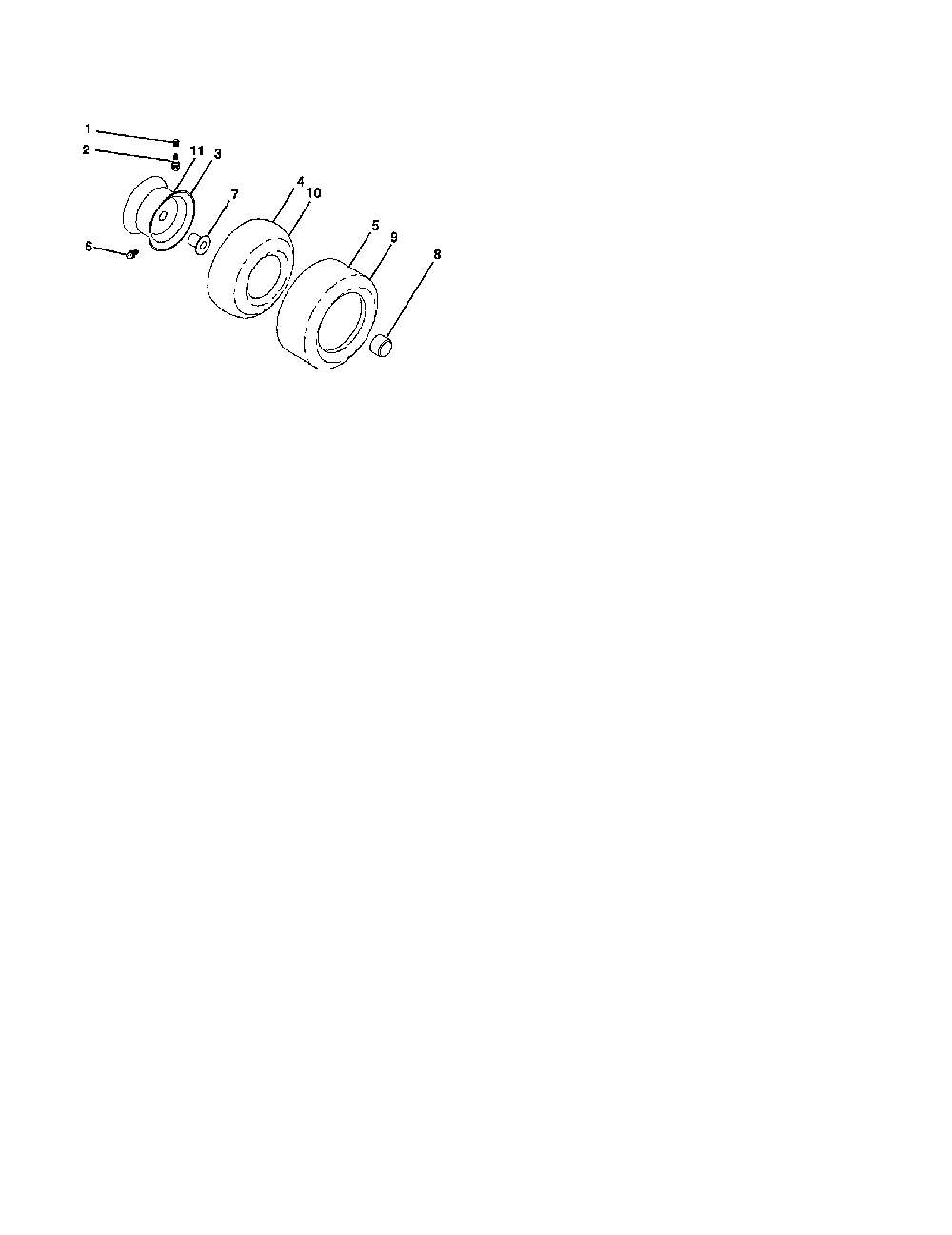 Wheels and tires Diagram and Parts List for YTH2246-917287542  Husqvarna Lawn Tractor