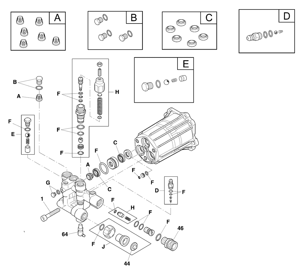Pump (316932srv) Diagram and Parts List for 020816-00  Husqvarna Pressure Washer