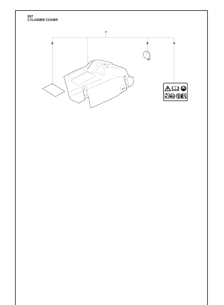 Cylinder Cover Diagram and Parts List for 357 2010-02 Husqvarna Chainsaw