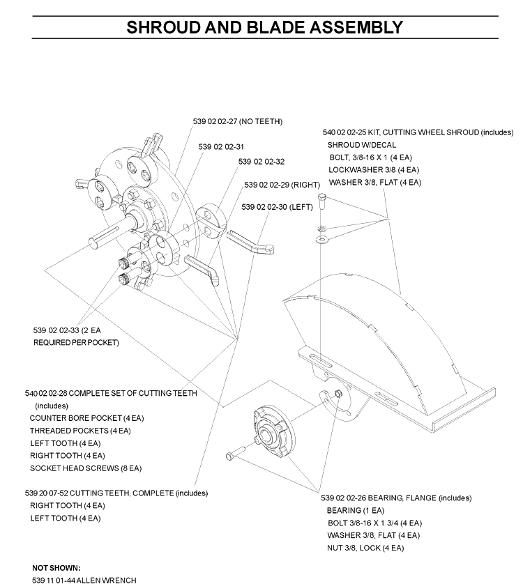 Cutting Wheel Diagram and Parts List for SG13-SG13 2009-02 Husqvarna Lawn Tractor Accessories