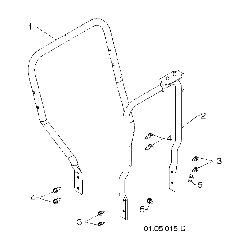 Handle And Controls Diagram and Parts List for 12530HV (96193007204)(2013-08) Husqvarna Snow Blower
