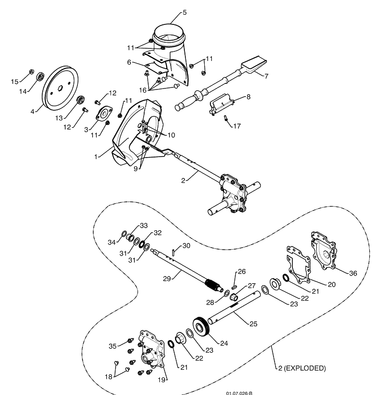 Auger Housing / Impeller Assembly - A Diagram and Parts List for 924SB (96193004500)(2009-06) Husqvarna Snow Blower