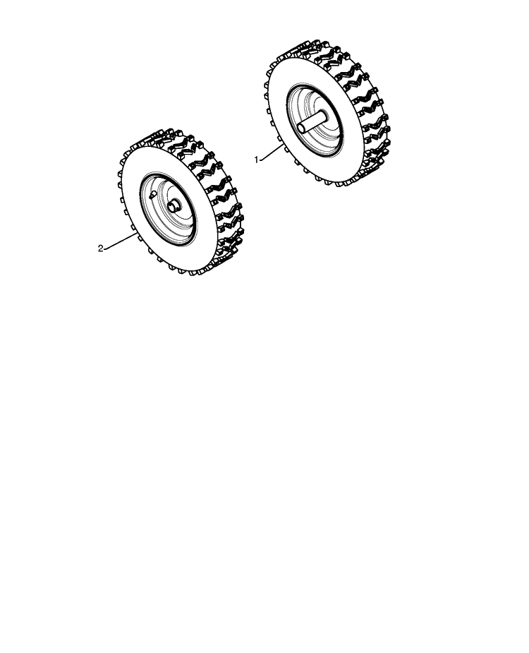 Wheels And Tires Diagram and Parts List for 5524ST 2009-08 Husqvarna Snow Blower