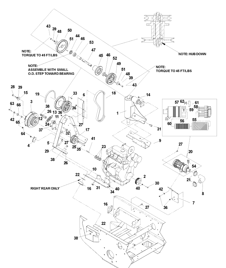 Engine Assembly Diagram and Parts List for BZ7234 (BAM)(2005-01) Husqvarna Lawn Mower