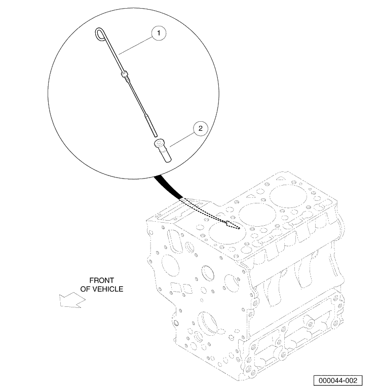 Dipstick And Guide Diagram and Parts List for HUV4420G 2006-11 Husqvarna Lawn Tractor