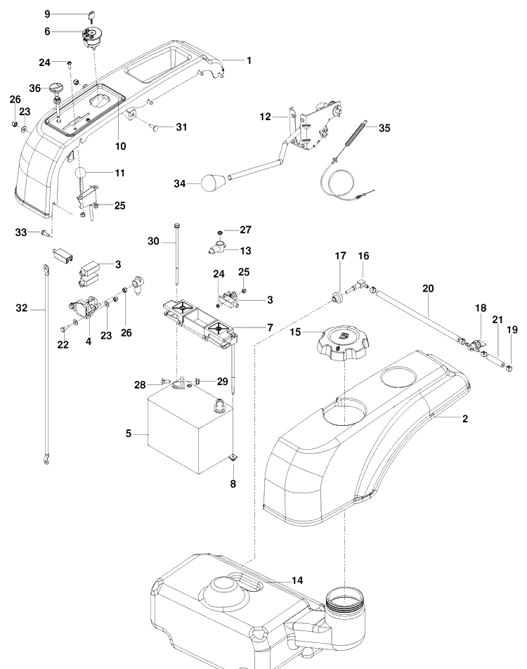 Ignition Diagram and Parts List for RZ4219BF (966582201)(2010-03) Husqvarna Lawn Mower