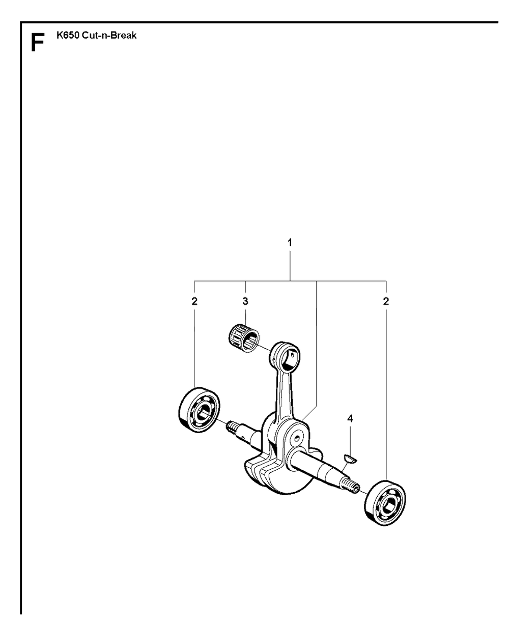Crankshaft Diagram and Parts List for K650CUT-N-BREAK 2007-01 Husqvarna Circular Saw