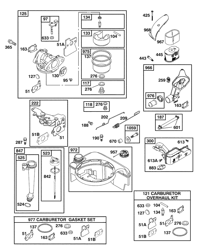 Briggs And Stratton 4-Cycle Engine 2 Diagram and Parts List for 917374456 2008-02 Husqvarna Lawn Mower