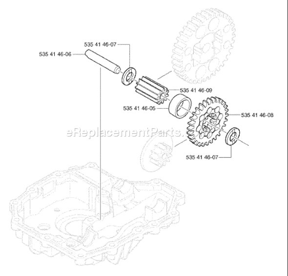 Page E Diagram and Parts List for K46TRANSMISSION 2002-06 Husqvarna Lawn Tractor Accessories