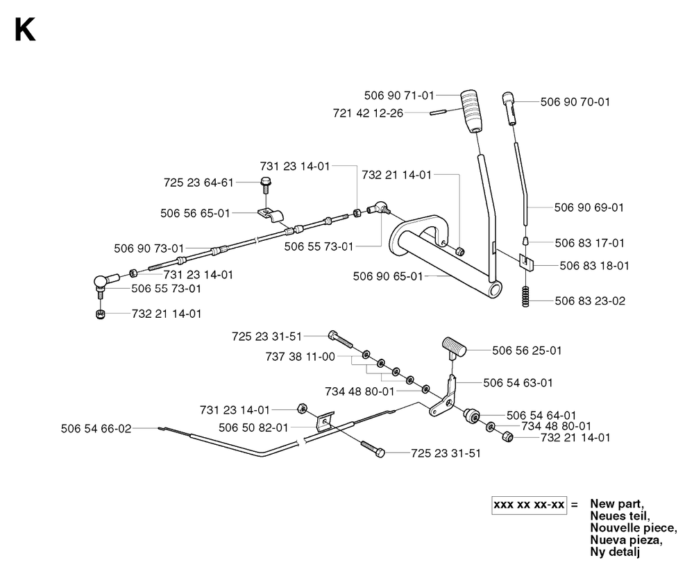 Controls 3 Diagram and Parts List for R11BIO 2003-01 Husqvarna Lawn Tractor
