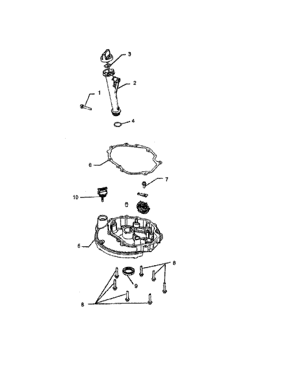 Oil pan/lubrication Diagram and Parts List for 91738451B  Husqvarna Lawn Mower